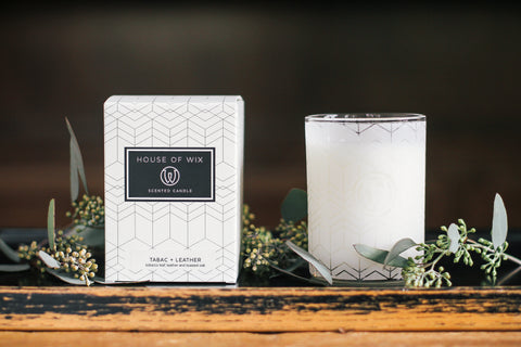 TABAC + LEATHER SCENTED CANDLE
